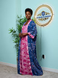 Pink & Indigo 2 in 1 Crepe Gown And Kimono on model
