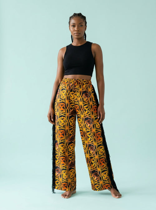 Ayo Marigold Cargo Pant on model