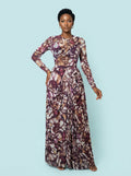 Bubu Gown Mesh 2 Piece Top And Skirt on model