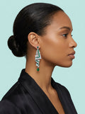 Earrings worn on model