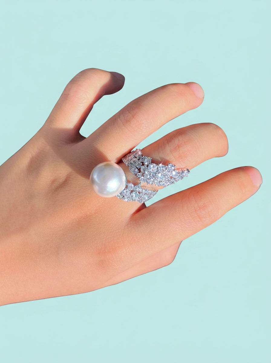 Ring worn on model hand