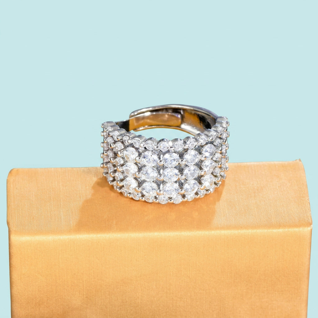 5 Layer CZ Luxury Adjustable Ring