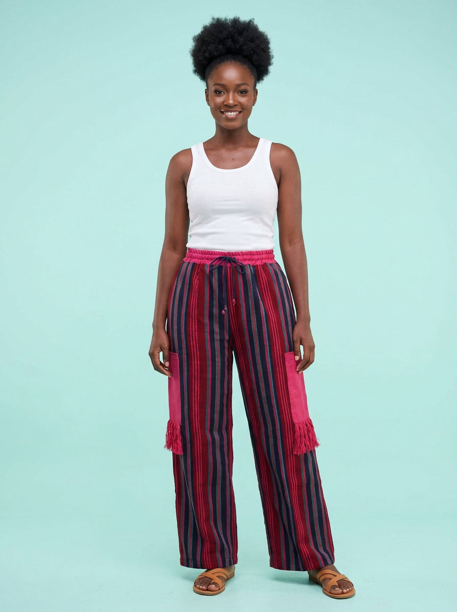Folake Crimson Aso Ofi Pant on model