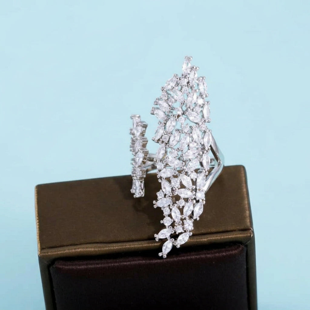 Shimmering Marquise CZ Statement Ring
