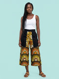 Sade Tiger Sunburst Ankara Pant on model
